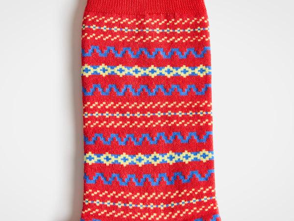 J.w.anderson Fairisle Sock In Red