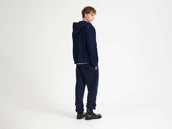 J.w.anderson Front Zip Hoodie In Navy