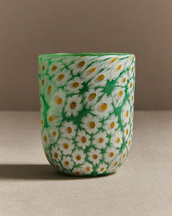 j.w.anderson Full murrina glass in white & green