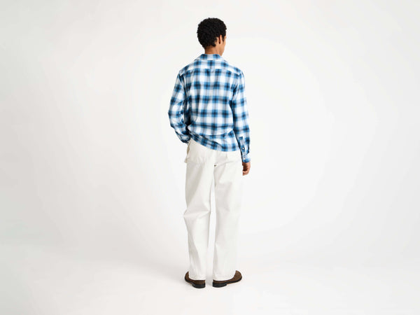 J.w.anderson Gradiant Checkered Shirt In Blue