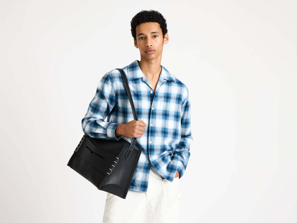 j.w.anderson Gradiant checkered shirt in blue