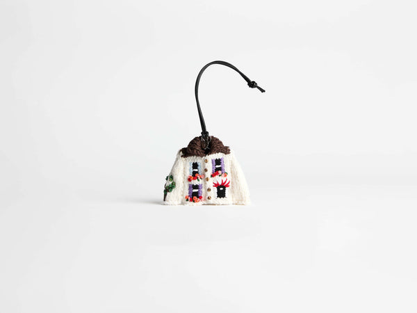 J.w.anderson Knitted House Cardigan Charm In White