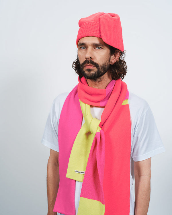 j.w.anderson Knotted beanie hat in neon orange