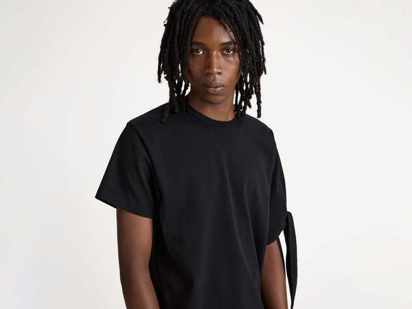 J.w.anderson Knotted Sleeve T Shirt In Black