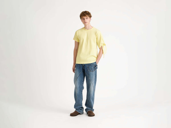 j.w.anderson Knotted sleeve t shirt in yellow