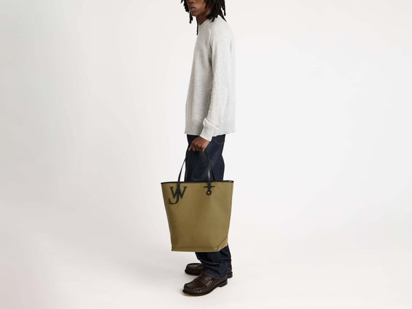 j.w.anderson Large anchor canvas tote in khaki