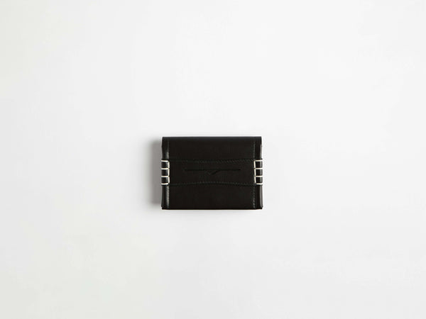 j.w.anderson Leather loafer card holder in black