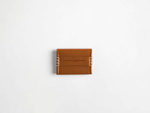 j.w.anderson Leather loafer card holder in tan