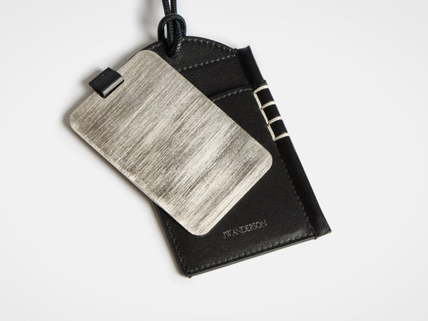 J.w.anderson Leather Loafer Mirror Case In Black