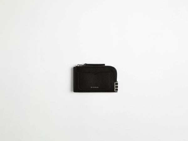 j.w.anderson Leather loafer zip wallet in black