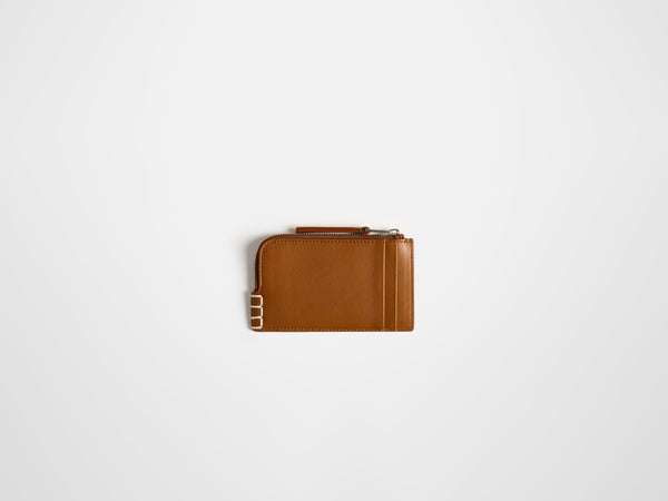 J.w.anderson Leather Loafer Zip Wallet In Tan
