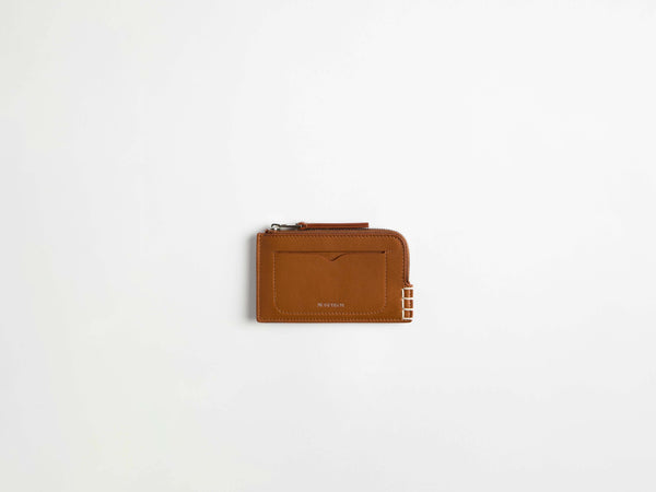 j.w.anderson Leather loafer zip wallet in tan