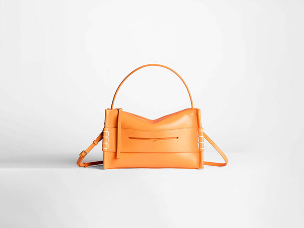 J.w.anderson Loafer Bag In Bright Orange Leather
