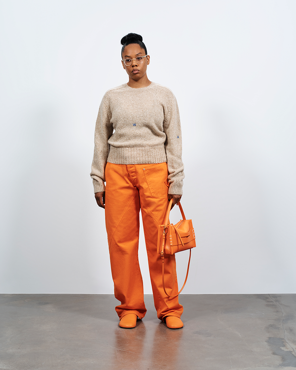 J.w.anderson Loafer Bag In Bright Orange Leather