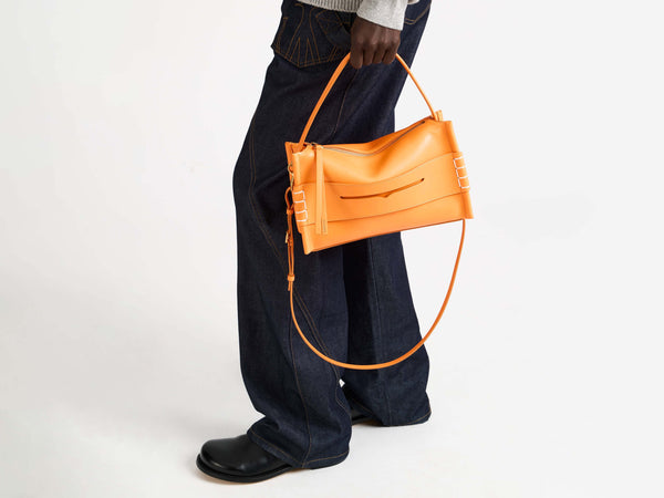 j.w.anderson Loafer bag in bright orange leather