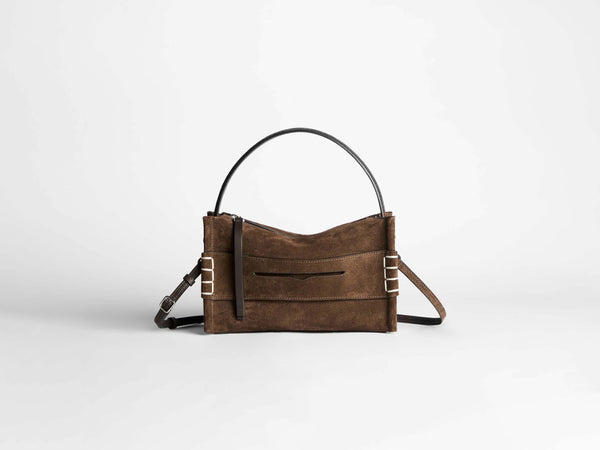 j.w.anderson Loafer bag in brown suede