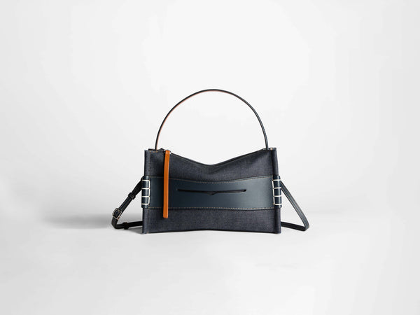 j.w.anderson Loafer bag in indigo denim