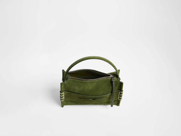 J.w.anderson Loafer Bag In Khaki Suede