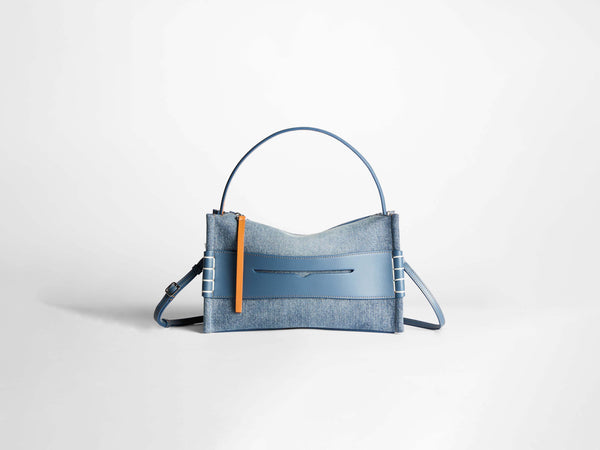 J.w.anderson Loafer Bag In Mid Blue Denim