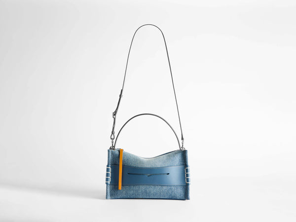 J.w.anderson Loafer Bag In Mid Blue Denim
