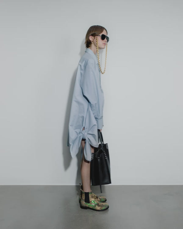 J.w.anderson Loafer Cabas Bag In Black Leather