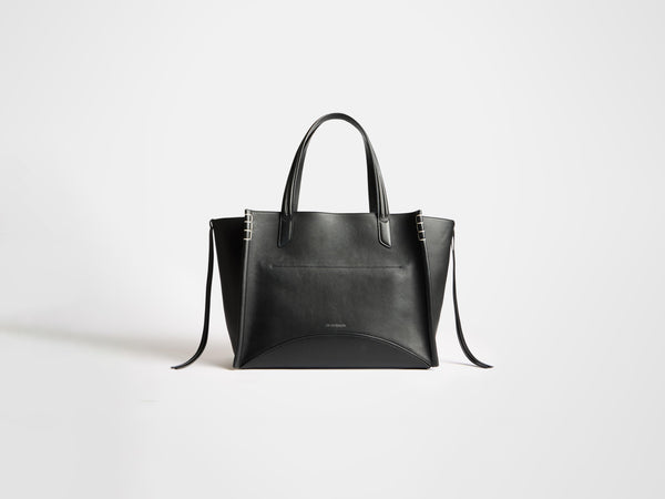 J.w.anderson Loafer Cabas Bag In Black Leather