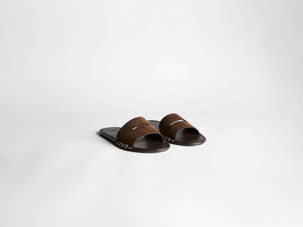 J.w.anderson Mens Loafer Slide Mules In Brown