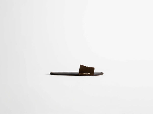 J.w.anderson Mens Loafer Slide Mules In Brown