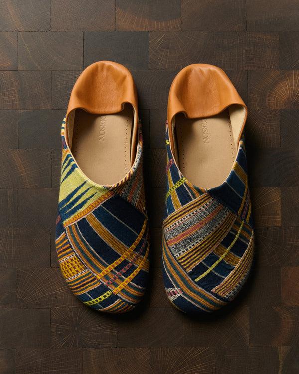 J.w.anderson Mens Slipper Mules In Blue & Multi