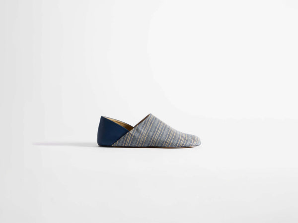J.w.anderson Mens Slipper Mules In Navy & Off White