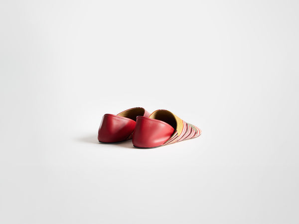 J.w.anderson Mens Slipper Mules In Red & Multi