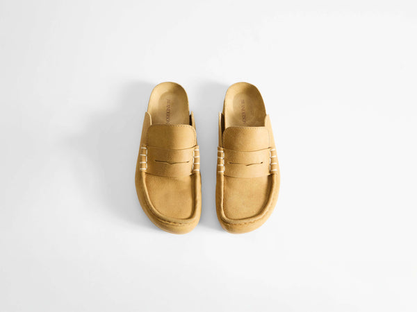 j.w.anderson Mens stitch loafer in mustard