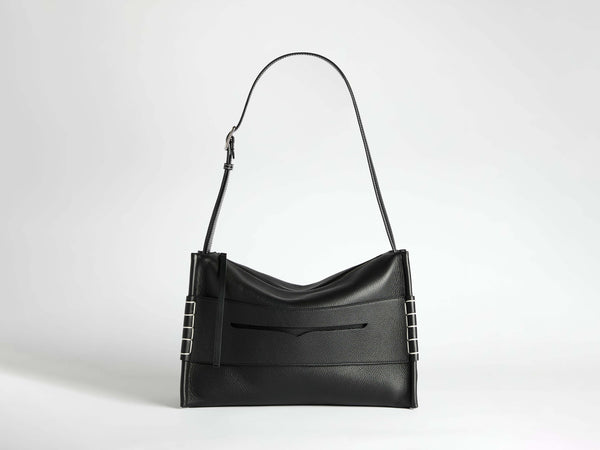 J.w.anderson Messenger Loafer Bag In Black Leather
