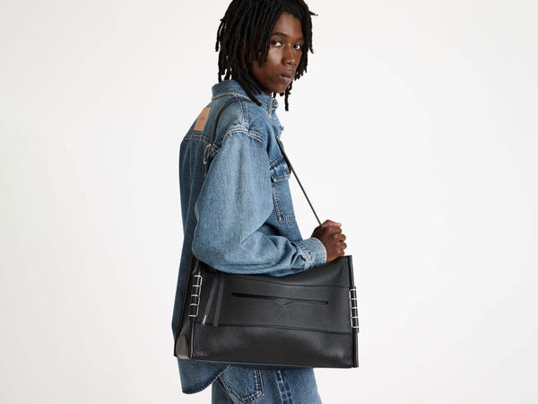 j.w.anderson Messenger loafer bag in black leather