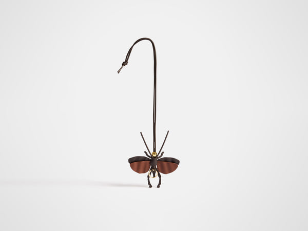J.w.anderson Moth Charm In Chocolate Brown