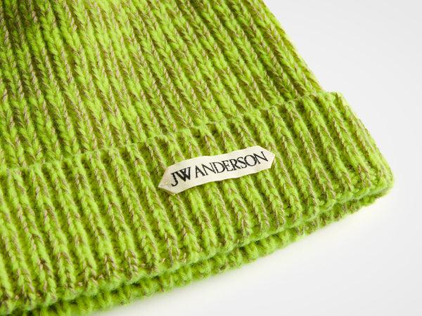 J.w.anderson Mouline Beanie Hat In Neon Yellow