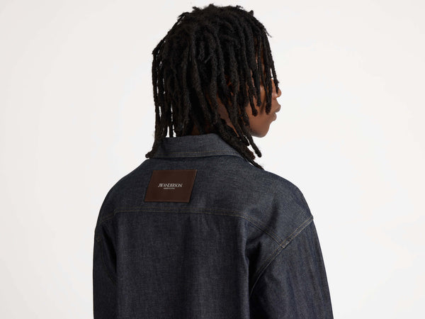 J.w.anderson Oversized Denim Shirt In Indigo