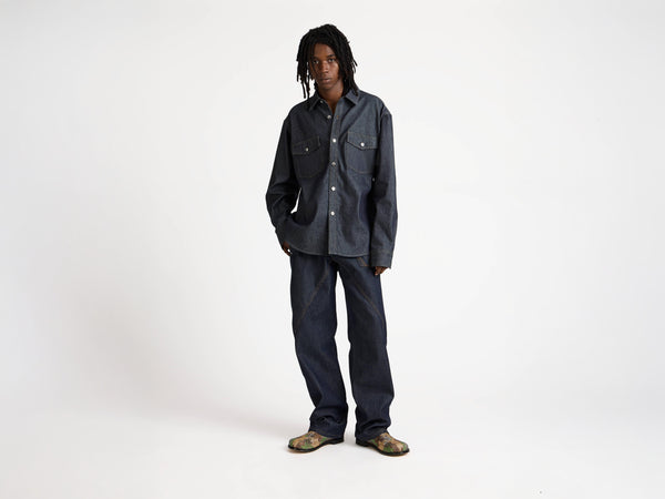 j.w.anderson Oversized denim shirt in indigo