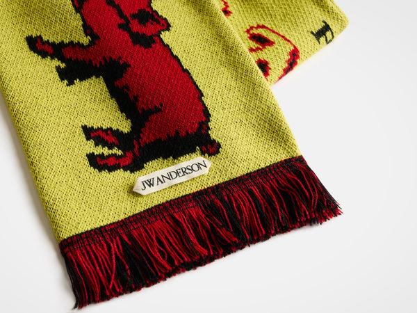 J.w.anderson Piglet Football Knitted Scarf