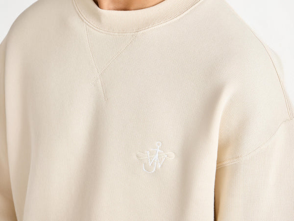 J.w.anderson Ribbon Anchor Sweatshirt In Ecru