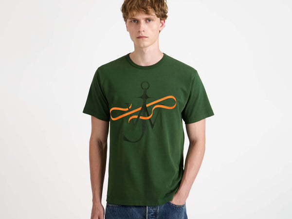 J.w.anderson Ribbon Anchor T Shirt In Green