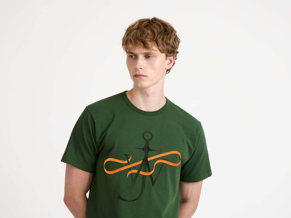 J.w.anderson Ribbon Anchor T Shirt In Green