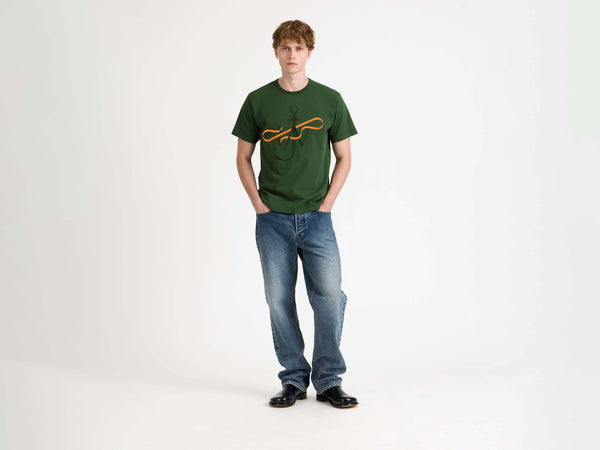j.w.anderson Ribbon anchor t shirt in green