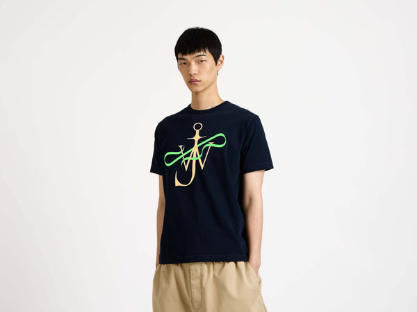 j.w.anderson Ribbon anchor t shirt in navy