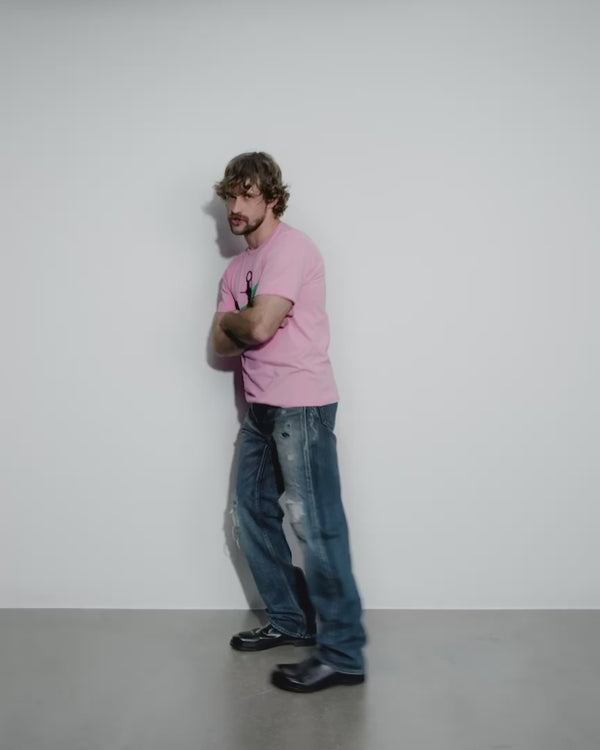 J.w.anderson Ribbon Anchor T Shirt In Pink