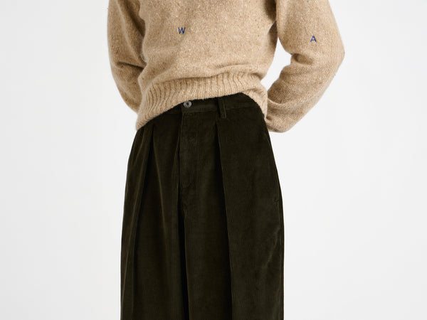 J.w.anderson Single Pleat Trousers In Moss
