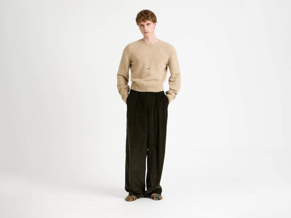 j.w.anderson Single pleat trousers in moss