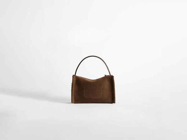 J.w.anderson Small Loafer Bag In Brown Suede