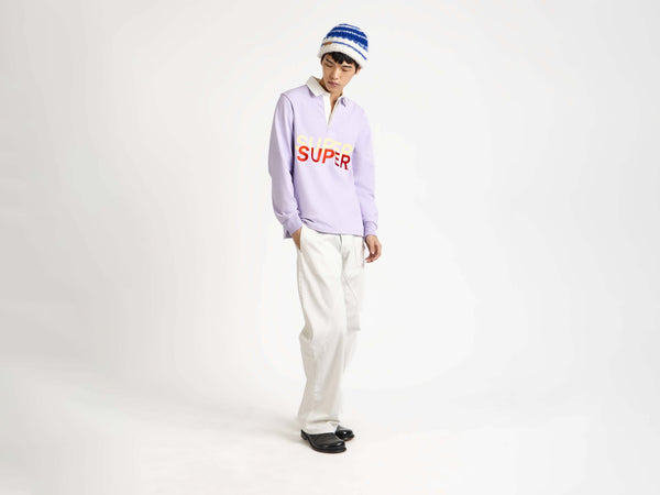 J.w.anderson Striped Beanie Hat In Royal Blue