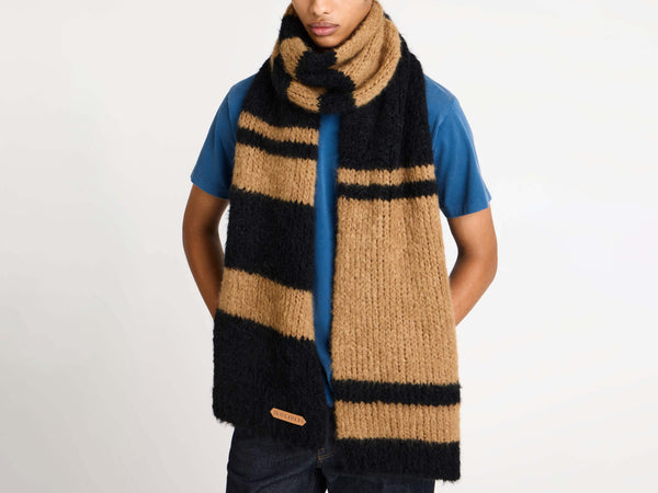 J.w.anderson Striped Scarf In Black